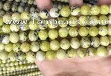 CTP223 15.5 inches 10mm round yellow turquoise beads wholesale