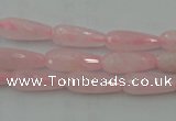 CTR01 15.5 inches 6*16mm faceted teardrop rose quartz beads