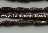 CTR05 15.5 inches 6*16mm faceted teardrop bronzite gemstone beads