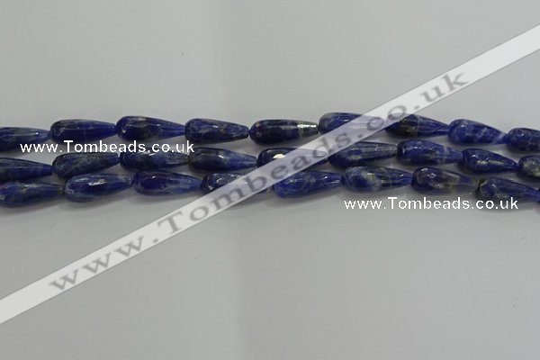 CTR112 15.5 inches 8*20mm faceted teardrop sodalite beads