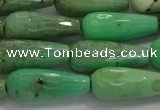 CTR113 15.5 inches 8*20mm faceted teardrop grass agate beads