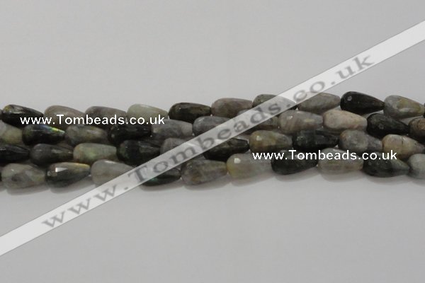 CTR120 15.5 inches 10*20mm faceted teardrop labradorite beads