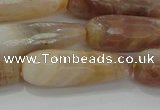 CTR141 15.5 inches 10*30mm faceted teardrop yellow agate beads