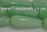 CTR146 15.5 inches 10*30mm faceted teardrop jade gemstone beads