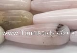 CTR151 15.5 inches 10*30mm teardrop natural pink opal beads