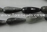 CTR20 15.5 inches 8*20mm faceted teardrop eagle eye jasper beads