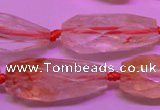 CTR201 15*30mm - 18*45mm faceted teardrop citrine gemstone beads