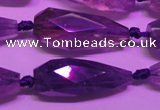 CTR204 14*34mm - 17*40mm faceted teardrop ametrine gemstone beads