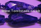 CTR208 16*35mm - 18*43mm faceted teardrop lapis lazuli beads