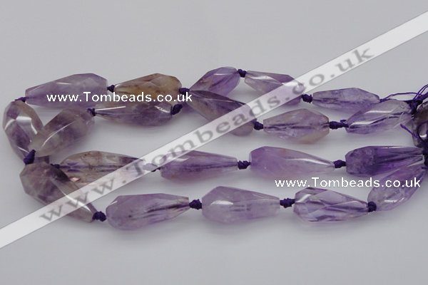 CTR210 15.5 inches 15*25mm - 16*40mm faceted teardrop ametrine beads