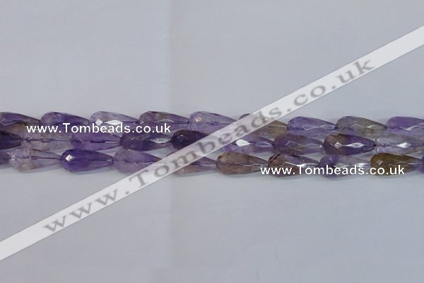 CTR300 15.5 inches 12*25mm faceted teardrop natural ametrine beads