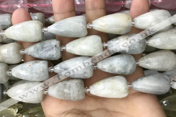 CTR356 15.5 inches 15*22mm faceted teardrop moonstone beads