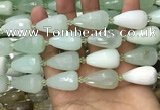 CTR357 15.5 inches 15*25mm faceted teardrop light prehnite beads