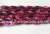 CTR402 15.5 inches 8*20mm teardrop agate beads wholesale