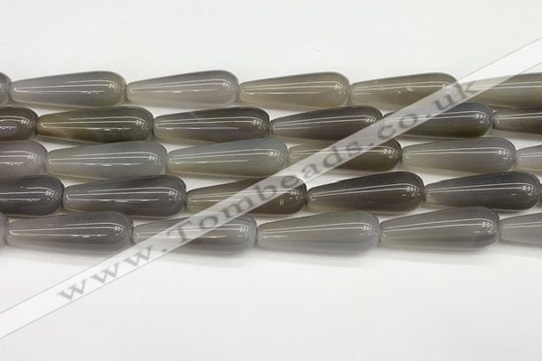 CTR410 15.5 inches 10*30mm teardrop agate beads wholesale