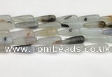 CTR411 15.5 inches 10*30mm teardrop agate beads wholesale