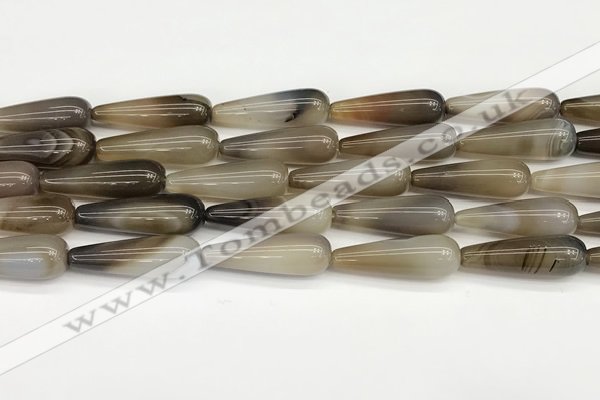 CTR413 15.5 inches 10*30mm teardrop agate beads wholesale