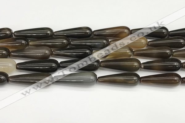 CTR414 15.5 inches 10*30mm teardrop agate beads wholesale