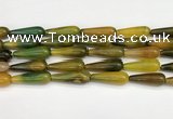 CTR416 15.5 inches 10*30mm teardrop agate beads wholesale