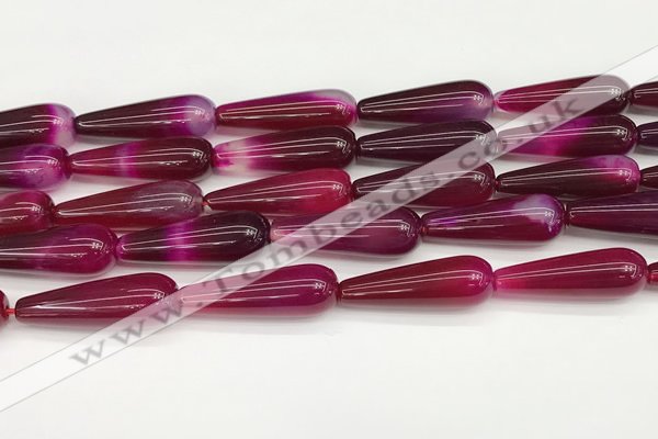 CTR420 15.5 inches 10*30mm teardrop agate beads wholesale