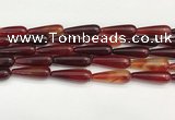 CTR421 15.5 inches 10*30mm teardrop agate beads wholesale