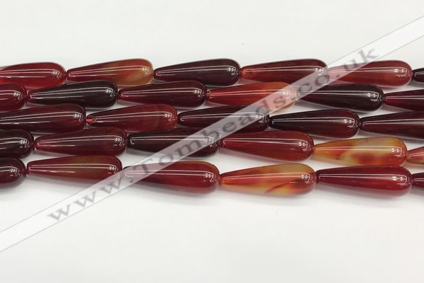 CTR421 15.5 inches 10*30mm teardrop agate beads wholesale