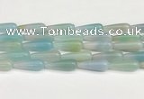 CTR424 15.5 inches 10*30mm teardrop agate beads wholesale