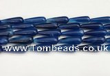 CTR428 15.5 inches 10*30mm teardrop agate beads wholesale