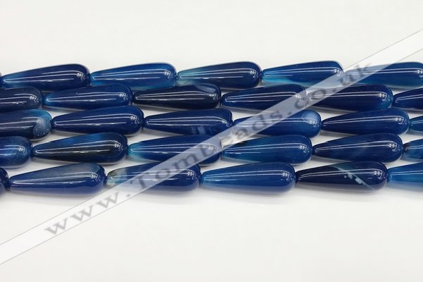 CTR428 15.5 inches 10*30mm teardrop agate beads wholesale