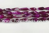 CTR441 15.5 inches 8*20mm faceted teardrop agate beads wholesale