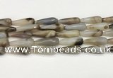 CTR451 15.5 inches 10*30mm faceted teardrop agate beads wholesale