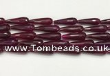 CTR453 15.5 inches 10*30mm faceted teardrop agate beads wholesale