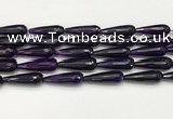 CTR454 15.5 inches 10*30mm faceted teardrop agate beads wholesale