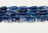 CTR458 15.5 inches 10*30mm faceted teardrop agate beads wholesale