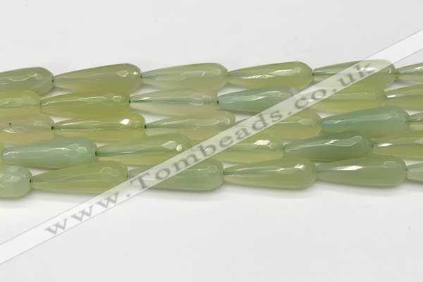 CTR459 15.5 inches 10*30mm faceted teardrop agate beads wholesale