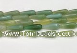 CTR460 15.5 inches 10*30mm faceted teardrop agate beads wholesale