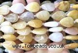 CTR505 15 inches 13*18mm flat teardrop yellow aventurine jade beads