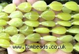 CTR506 15 inches 13*18mm flat teardrop lemon jade beads