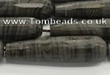 CTR62 15.5 inches 10*40mm faceted teardrop zebra jasper beads