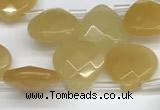 CTR635 Top drilled 13*13mm faceted briolette yellow aventurine beads