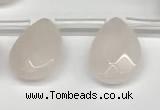 CTR690 Top drilled 12*16mm faceted briolette rose quartz beads