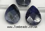 CTR702 Top drilled 12*16mm faceted briolette sodalite beads