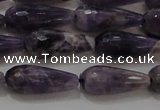 CTR94 15.5 inches 8*20mm faceted teardrop dogtooth amethyst beads