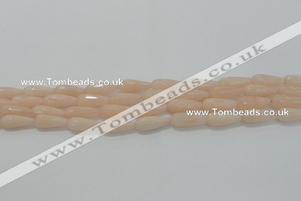 CTR96 15.5 inches 8*20mm faceted teardrop pink aventurine beads