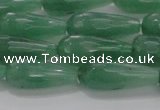 CTR97 15.5 inches 8*20mm faceted teardrop green aventurine beads