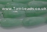 CTR98 15.5 inches 8*20mm faceted teardrop jade gemstone beads