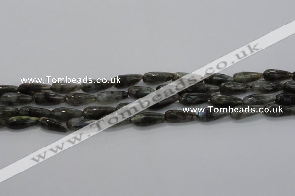 CTR99 15.5 inches 8*20mm faceted teardrop labradorite beads