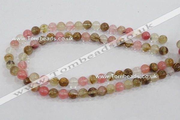 CTS04 15.5 inches 10mm round tigerskin glass beads wholesale