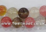 CTS05 15.5 inches 12mm round tigerskin glass beads wholesale