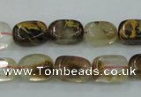 CTS56 15.5 inches 8*14mm nugget tigerskin glass beads wholesale